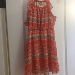 Adorable orange print sundress